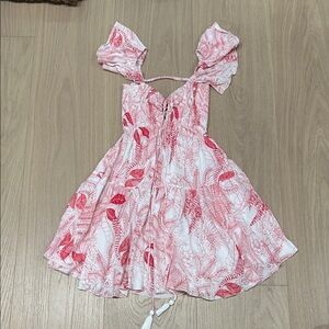 Khush Red and White Floral Mini Dress